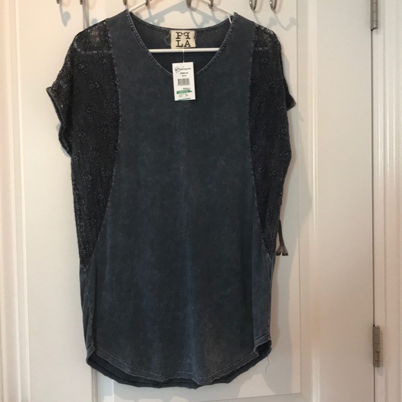 PQLA Bloomingdales navy blue shirt - Picture 1 of 3